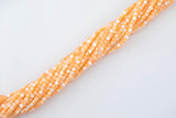 Light Orange Mother of Pearl 3-4mm Heishi Beads 15.5" Strand Shell Beads