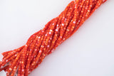 Orange Mother of Pearl 3-4mm Heishi Beads 15.5" Strand Shell Beads