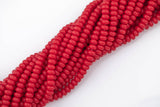 5x8mm Crystal Smooth Roundel 1 or 2 or 5 or 10 STRANDS- 16 Inch Strand- Medium Maroon Red
