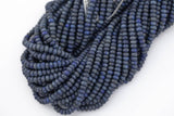 Natural LAPIS, High Quality in Roundel, 5-6mm- Full Strand 15.5 inch Strand Gemstone Beads