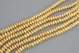 Brushed Gold Copper Roundel Rondelle Saucer 6mm 8mm 10mm - 8 Inch Strand! AAA Quality