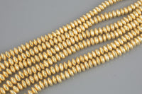 Brushed Gold Copper Roundel Rondelle Saucer 6mm 8mm 10mm - 8 Inch Strand! AAA Quality