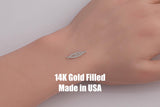 Kayak Surf board Connector - 14Kt Gold Filled or Sterling Silver- Boots Connectors - Bracelet or Necklace Permanent Jewelry Supply
