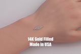 Kayak Connector - 14Kt Gold Filled or Sterling Silver- Boots Connectors - Bracelet or Necklace Permanent Jewelry Supply