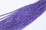 Amethyst Cubic Zirconia Zircon - Beads Full Strands-15.5 inches- 3mm- Nice Size Hole- Diamond Cutting-Nice and Sparkly-Faceted Cube