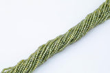 Peridot Cubic Zirconia Zircon - Beads Full Strands-15.5 inches- 3mm- Nice Size Hole- Diamond Cutting-Nice and Sparkly-Faceted Cube