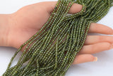 Peridot Cubic Zirconia Zircon - Beads Full Strands-15.5 inches- 3mm- Nice Size Hole- Diamond Cutting-Nice and Sparkly-Faceted Cube