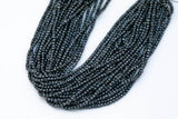 Black Cubic Zirconia Zircon - Beads Full Strands-15.5 inches- 3mm- Nice Size Hole- Diamond Cutting-Nice and Sparkly-Faceted Cube