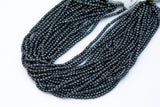Black Cubic Zirconia Zircon - Beads Full Strands-15.5 inches- 3mm- Nice Size Hole- Diamond Cutting-Nice and Sparkly-Faceted Cube