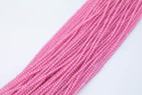 Rose Cubic Zirconia Zircon - Beads Full Strands-15.5 inches- 3mm- Nice Size Hole- Diamond Cutting-Nice and Sparkly-Faceted Cube