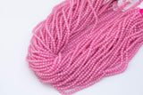 Rose Cubic Zirconia Zircon - Beads Full Strands-15.5 inches- 3mm- Nice Size Hole- Diamond Cutting-Nice and Sparkly-Faceted Cube