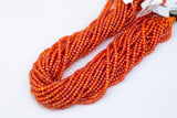 Orange Cubic Zirconia Zircon - Beads Full Strands-15.5 inches- 3mm- Nice Size Hole- Diamond Cutting-Nice and Sparkly-Faceted Cube