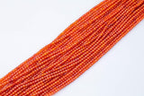 Orange Cubic Zirconia Zircon - Beads Full Strands-15.5 inches- 3mm- Nice Size Hole- Diamond Cutting-Nice and Sparkly-Faceted Cube