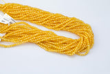 Citrine Yellow Cubic Zirconia Zircon - Beads Full Strands-15.5 inches- 3mm- Nice Size Hole- Diamond Cutting-Nice and Sparkly-Faceted Cube