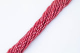Ruby Cubic Zirconia Zircon - Beads Full Strands-15.5 inches- 3mm- Nice Size Hole- Diamond Cutting-Nice and Sparkly-Faceted Cube