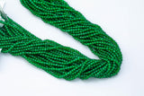 Emerald Cubic Zirconia Zircon - Beads Full Strands-15.5 inches- 3mm- Nice Size Hole- Diamond Cutting-Nice and Sparkly-Faceted Cube