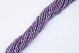 Dark Amethyst Cubic Zirconia Zircon - Beads Full Strands-15.5 inches- 3mm- Nice Size Hole- Diamond Cutting-Nice and Sparkly-Faceted Cube