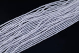 Clear Cubic Zirconia Zircon - Beads Full Strands-15.5 inches- 3mm- Nice Size Hole- Diamond Cutting-Nice and Sparkly-Faceted Cube