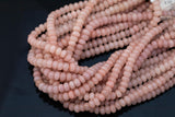 GORGEOUS MYSTIC Peach Silverite JADE Moonstone Color High Quality in Faceted Rondelle- 8mm-Full Strand 15.5 inch Strand