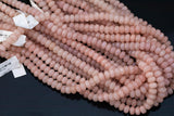GORGEOUS MYSTIC Peach Silverite JADE Moonstone Color High Quality in Faceted Rondelle- 8mm-Full Strand 15.5 inch Strand