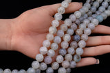 Clearish- Dragon Scale Agate- High Quality in Round,-Full Strand 15.5 inch Strand, 4mm, 6mm, 8mm, 12mm, or 14mm Beads