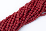 8x10mm Crystal Barrel -2 or 5 or 10 STRANDS- 16 Inch Strand- Coral Red