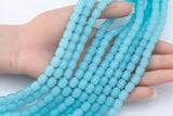 8x10mm Crystal Barrel -2 or 5 or 10 STRANDS- 16 Inch Strand- Light Aqua