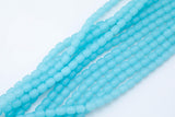 8x10mm Crystal Barrel -2 or 5 or 10 STRANDS- 16 Inch Strand- Light Aqua