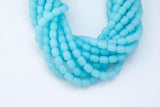 8x10mm Crystal Barrel -2 or 5 or 10 STRANDS- 16 Inch Strand- Light Aqua