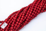 8x10mm Crystal Barrel -2 or 5 or 10 STRANDS- 16 Inch Strand- Red