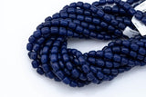 8x10mm Crystal Barrel -2 or 5 or 10 STRANDS- 16 Inch Strand- Dark Sapphire Blue