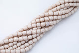8x10mm Crystal Barrel -2 or 5 or 10 STRANDS- 16 Inch Strand- Pale Powder