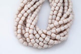 8x10mm Crystal Barrel -2 or 5 or 10 STRANDS- 16 Inch Strand- Pale Powder