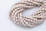 8x10mm Crystal Barrel -2 or 5 or 10 STRANDS- 16 Inch Strand- Pale Powder