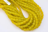 8x10mm Crystal Barrel -2 or 5 or 10 STRANDS- 16 Inch Strand- Yellow