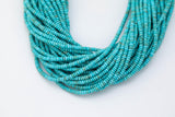 Magnesite Turquoise - High Quality in Smooth Saucer Roundel, 4mm Flat Rondel 15 Inches Thin Roundel
