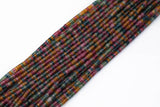 Multi Gemstone Heishi Discs Beads 2x4mm 3x6mm 15.5" Strand