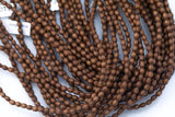 Wood Rice Shape Beads 5x6mm- 15 inches per strand