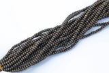 Wood Roundel Shape Beads 4mm- 15 inches per strand