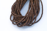 Wood Roundel Shape Beads 4mm- 15 inches per strand