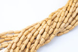 Wood Rice Shape Beads- 15 inches per strand