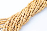 Wood Rice Shape Beads- 15 inches per strand