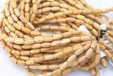 Wood Rice Shape Beads- 15 inches per strand