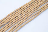 Wood Barrel Shape Beads- 15 inches per strand