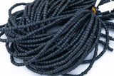 Wood Heishi Shape Beads 4mm or 5mm- 15 inches per strand