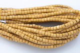Wood Heishi Shape Beads 7mm- 15 inches per strand