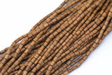 Wood Barrel Shape Beads 5x8mm- 15 inches per strand