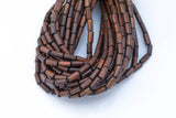 Wood Barrel Shape Beads 5x8mm- 15 inches per strand