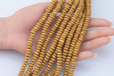 Wood Roundel Shape Beads 8mm- 15 inches per strand