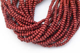 Wood Roundel Shape Beads 6mm- 15 inches per strand